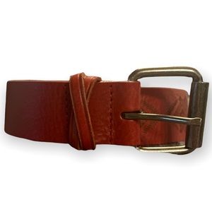 COLDWATER CREEK - Women's FASHION Belt - DARK RED Leather - Size 42” Lon…